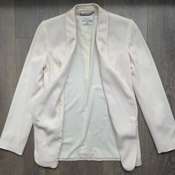 Aritzia Babaton Blazer Structured Jacket Single Button Shoulder pads Ivory 0 - Picture 7 of 16